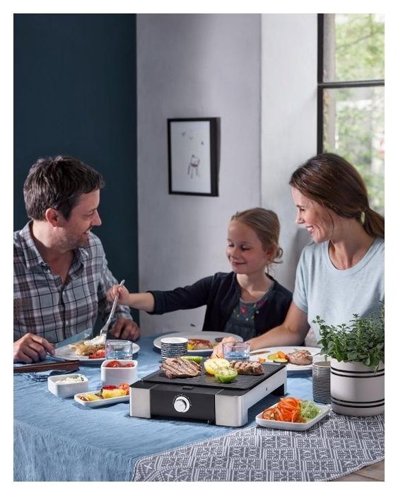 WMF Lono Table Grill de 1250 W con superficie de 27x27 cm