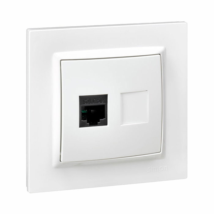Simon Base RJ45 Cat.5e Serie 10 Blanco Simon Base RJ45 Cat.5e Serie 10 Blanco