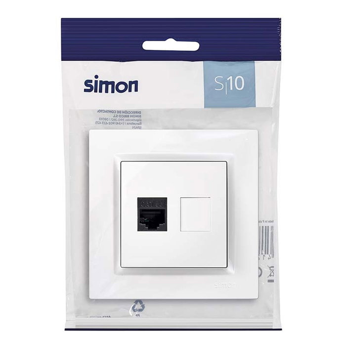 Simon Base RJ45 Cat.5e Serie 10 Blanco