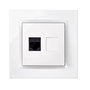Simon Base RJ45 Cat.5e Blanco Serie 10 Plástico IP20 Con Marco 8,4x8,4 cm