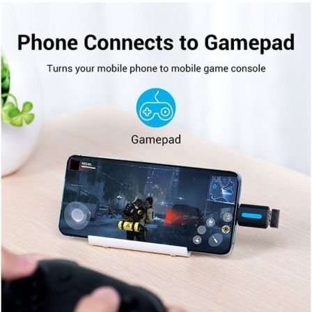 Vention CDTB0 Adaptador USB-C Macho a USB Hembra, USB 2.0, 5 Gbps, Color Negro