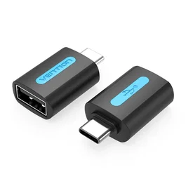 Vention CDTB0 Adaptador USB Tipo-C Macho a USB Tipo-A Hembra Negro