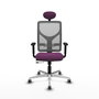 PIQUERAS Y CRESPO Silla de oficina Motilla con mecanismo Sincro/Traslack Morado y Gris