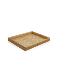 Hermia TPS0068 Bandeja de Bambú Nogal 31x25x3 cm para Decoración del Hogar y Servir