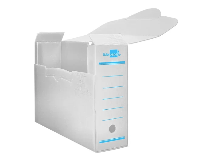Liderpapel Caja archivo definitivo plástico lomo 100 mm blanco Liderpapel Caja archivo definitivo plástico lomo 100 mm blanco