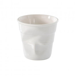 Revol Vaso Blanco Froisses - Porcelana, 6 cm de alto, Capacidad 8 cl (Set de 6)