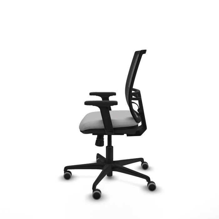 PIQUERAS Y CRESPO Silla de oficina Yunquera con mecanismo Sincro, Gris claro y Negro