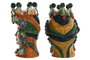 DKD Home Decor Macetero de Porcelana Cabeza Siciliana Pack de 2