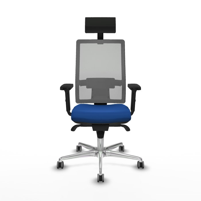 PIQUERAS Y CRESPO Silla de oficina Horna con mecanismo Sincro, Azul y Gris