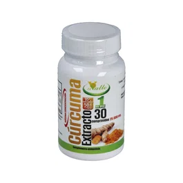 EL VALLE Curcuma Extracto 30 Comp. Propiedades Antioxidantes y Digestivas