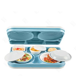 AMC Politray Bandeja Térmica Azul, 53 x 37 x 11 cm, Bandeja de PP+PU para Orfebrería (Set de 3)