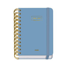 Agenda Escolar (2026-27) Dohe Premium Wire-O Tapa Extra A6 D/P Con Goma Azul