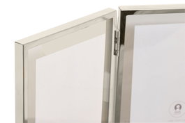 DKD Home Decor Set de 2 Marcos de Fotos 13x18 Inox y Cristal Plateado