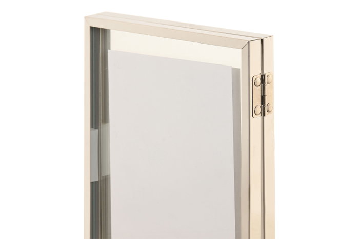 DKD Home Decor Set de 2 Marcos de Fotos 13x18 Inox y Cristal Plateado