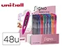 Uniball UM-120 Signo Boligrafo Tinta Gel Trazo 0,7 mm Expositor 48 Colores Basicos