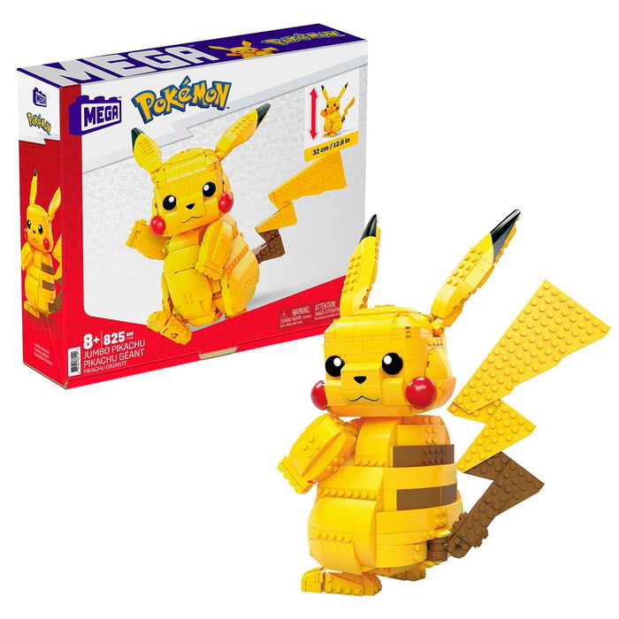 Mega Bloks Pokemon Pikachu Gigante Fvk81 30cm Figura Construible Articulada +8 Años