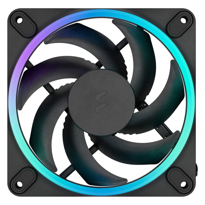 Fractal Design K Momentum 12 RGB Ventilador PC 120mm Negro PWM con LED 3-Pack - 350-2200 RPM, 106.2 m³/h, FDB