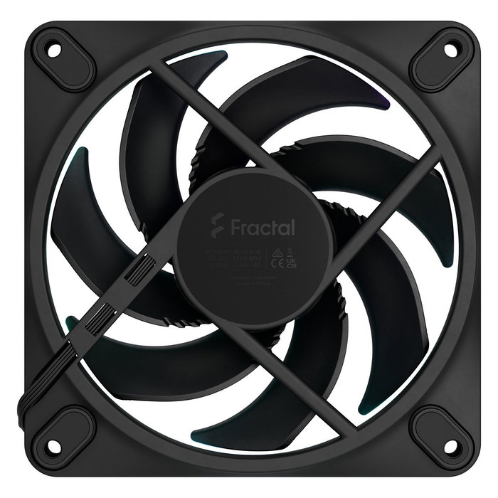 Fractal Design K Momentum 12 RGB Ventilador PC 120mm Negro PWM con LED 3-Pack - 350-2200 RPM, 106.2 m³/h, FDB