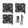 Fractal Design Momentum 12 Ventilador para PC RGB, Anillo de luz ARGB Gen 2, Control PWM, 3 paquetes, FDB