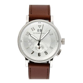Burberry BU7681 con correa de cuero marrón y caja gris