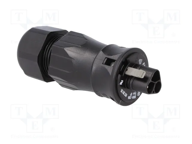 WIELAND RST 3 pines 250V enchufe industrial redondo macho negro