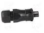 WIELAND RST 3 pines 250V enchufe industrial redondo macho negro