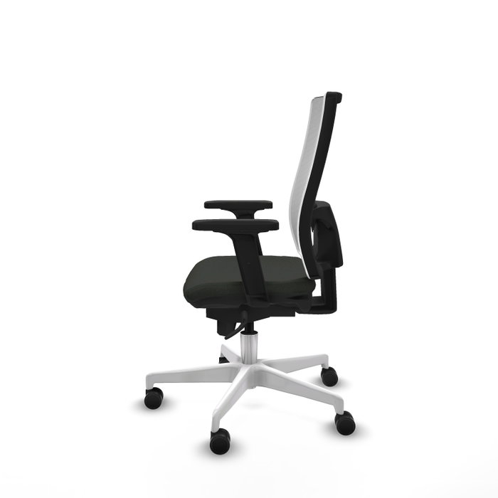 PIQUERAS Y CRESPO Silla de oficina Horna con mecanismo Sincro, Negro y Blanco