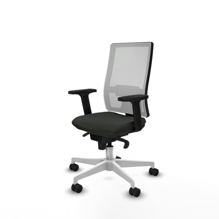 PIQUERAS Y CRESPO Silla de oficina Horna con mecanismo Sincro, Negro y Blanco