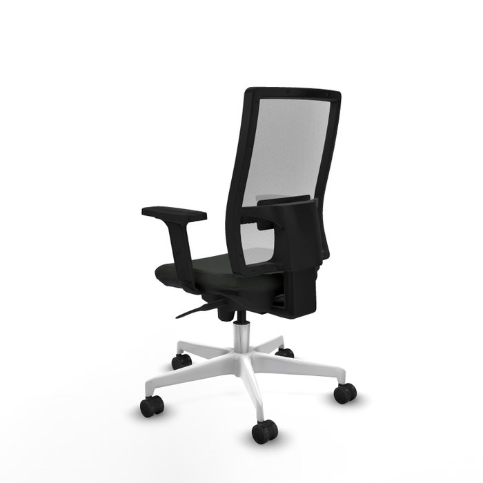 PIQUERAS Y CRESPO Silla de oficina Horna con mecanismo Sincro, Negro y Blanco