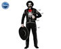 Disfraz Hombre Chaqueta Negra con Calavera y Pantalón para Adulto Talla XXL - Halloween y Día de los Muertos