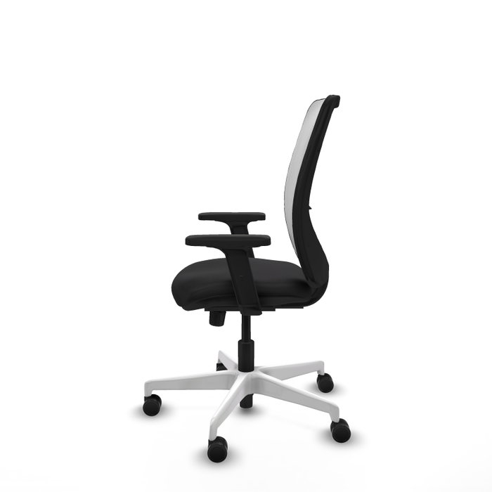 PIQUERAS Y CRESPO Silla de oficina Zulema con mecanismo Sincro, Negro y Blanco