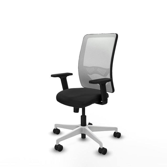 PIQUERAS Y CRESPO Silla de oficina Zulema con mecanismo Sincro, Negro y Blanco