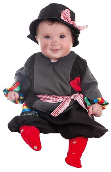Creaciones Llopis Disfraz Bebé Brujo Colorines Talla S Color Negro para 0-12 Meses
