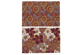 DKD Home Decor Felpudo Basics Fibra de Coco y Goma Multicolor Flores 40 x 60 cm (2 Unidades)