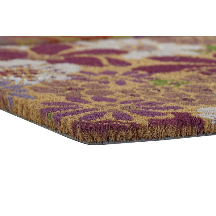 DKD Home Decor Set de 2 Felpudos de Fibra de Coco Flores Multicolor DKD Home Decor Set de 2 Felpudos de Fibra de Coco Flores Multicolor