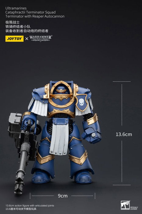 Warhammer The Horus Heresy Figura 1/18 Uitramarines Cataphractii Terminator Squad Terminator with Reaper Autocannon 14 cm Warhammer The Horus Heresy Figura 1/18 Uitramarines Cataphractii Terminator Squad Terminator with Reaper Autocannon 14 cm