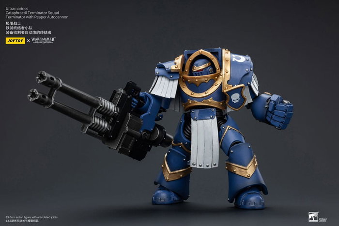 Warhammer The Horus Heresy Figura 1/18 Uitramarines Cataphractii Terminator Squad Terminator with Reaper Autocannon 14 cm Warhammer The Horus Heresy Figura 1/18 Uitramarines Cataphractii Terminator Squad Terminator with Reaper Autocannon 14 cm