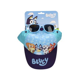 Cerdá Gorra Set con Gafas de Sol Bluey - Gorra con visera y gafas infantiles para niños desde 3 años, color azul