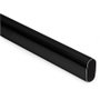 HERRAJES ALK Tubo Ovalado para Armario Negro 30x15 mm, 3 m (Pack de 2)