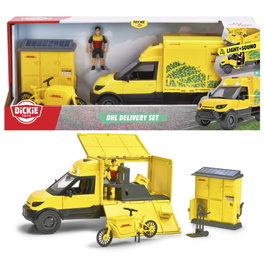 Dickie DHL Delivery Set con vehículo eléctrico y accesorios