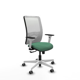 PIQUERAS Y CRESPO Silla de oficina Zulema Verde esmeralda y Blanco