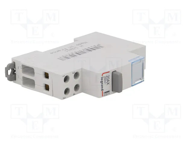LEGRAND Interruptor de botón biestable 250VAC 20A gris