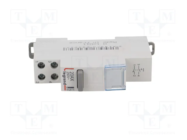 LEGRAND Interruptor de botón biestable 250VAC 20A gris