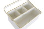 DKD Home Decor Cubertero Inox 28x20,5x13 ASA Blanco Roto