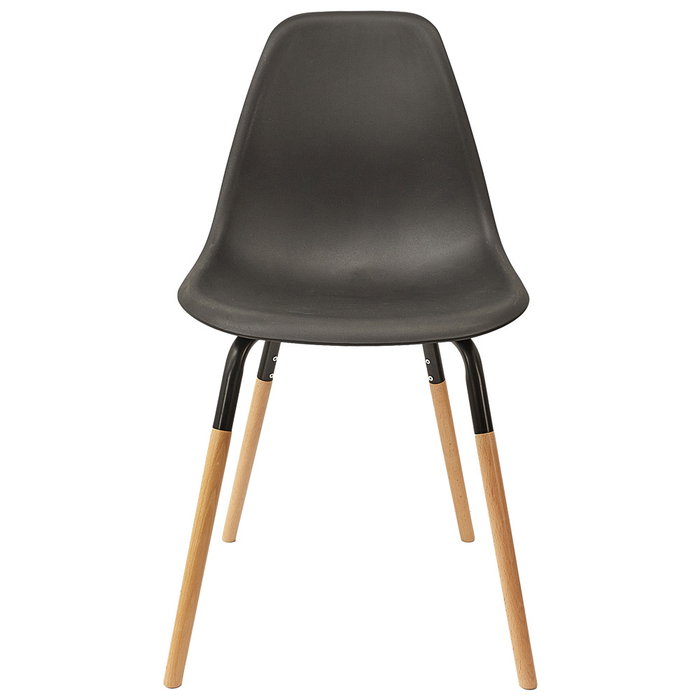 Home Deco Factory Silla Phenix Negra Essentiel Polipropileno y Haya
