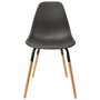 Home Deco Factory Silla Phenix Negra Essentiel Polipropileno y Haya