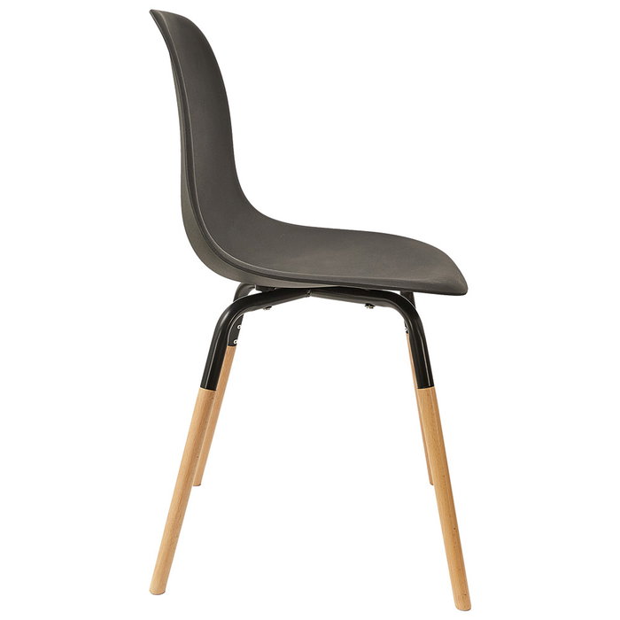 Home Deco Factory Silla Phenix Negra Essentiel Polipropileno y Haya