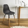 Home Deco Factory Silla Phenix Negra Essentiel Polipropileno y Haya