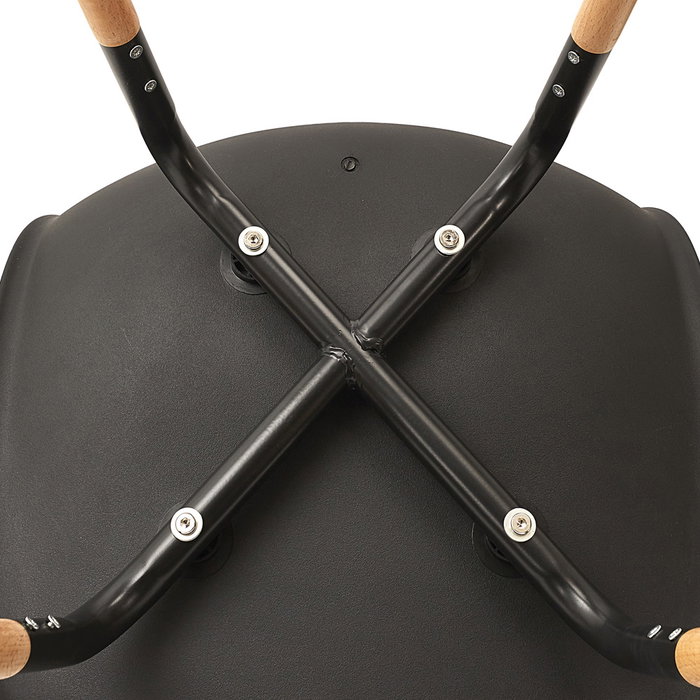 Home Deco Factory Silla Phenix Negra Essentiel Polipropileno y Haya