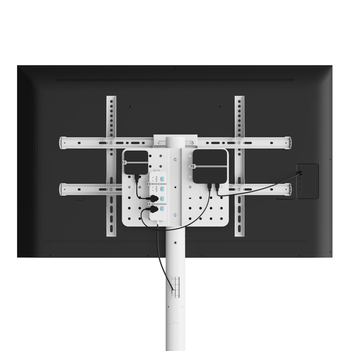 EWENT EW1550 Soporte para TV de Piso Ajustable en Altura, 2,18 m (86"), Blanco